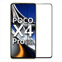 Dashmesh Shopping Tempered Glass Screen Protector for Poco X4 Pro (Black) Edge to Edge Full Screen Coverage Premium Military-Grade-image-59