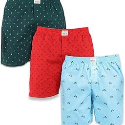 Men's Multicolor Cotton Printed Regular Boxer Shorts (Pack of 3) MBC-10-6