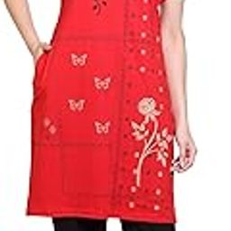 Women's Cotton Printed Half Sleeves Kurta and Pyjama Night Suit Set (P_GL_NS_7)-image-86