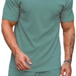 Men's T-Shirt and Shorts Set ||Fashion Casual Short Sleeve Set for Men|| 2 Piece Shorts Set Outfits || Men's Pyjama Set-image-60