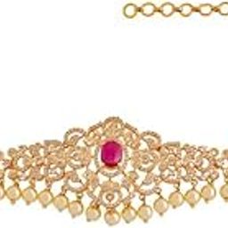 Ruby Gold Plated Ethnic Zircon Bajuband/Armlet-image-15