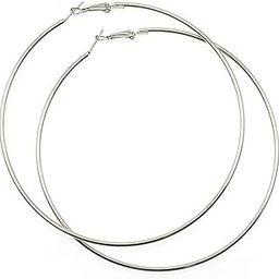 Hypoallergenic Extra Large Basketball Hoop Earrings for Men and Women - Large Thin Hoop Earrings-image-7