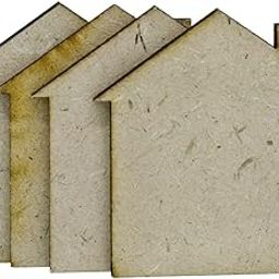 MDF DIY Plate 2 Inch 4 Pcs Set Home-35