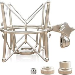 Boseen Microphone Shock Mount Mic Holder - Anti Vibration Metal Spider Shockmount Compatible with Neumann U47 U67 U87 TLM102 TLM103 TLM107 KSM105 M147 M149 Senheiser MK4 MK8 Condenser Microphones-5
