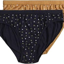 MSIU- Bikini Panty for Woman and Girl Cotton Panty Soft Innerwear Brief Hipster Panty Combo Set (Pack of 2) Color Blue Beige,Size L-image-1