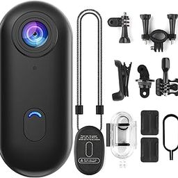 dahocamgo 4K Mini WiFi Action Camera 64GB Thumb POV Portable Body Cam Wearable Sports Camera with Waterproof Case Premium Portable Camcorder Mount Anywhere for Work, Travel, Pet Walking-6