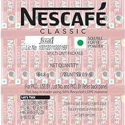 NESCAFE Classic Instant Coffee Powder | Great start to your morning | 100% Pure Coffee | 64.8 g (72 units x 0.9 g each) Pack-image-63