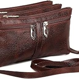 the clownfish Tiffany Triple Layered Ladies Wallet Purse Womens Sling Bag with Shoulder Belt (Dark Brown)-picture-29