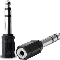 SP Electron 6.35 mm Male Stereo to 3.5mm Female Plug Stereo Audio Jack Converter (Black) (Pack of 2)-22