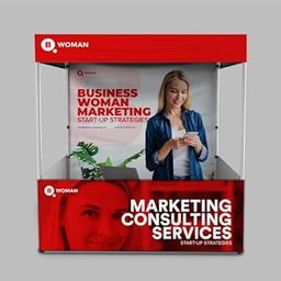 Metromedia® Promotional Display Canopy Tent, (w) 6.0 Ft. x (h) 6.0' Ft. (d) 6.0' Ft. Portable Marketing Kiosk with Custom Branding,-53
