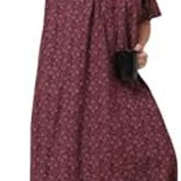 Women's Plus Size- Free Size, 2XL, 4XL, 6XL- Nighty | Maxi | Gown- Cotton Blend Woven Fabric- Floral Printed with Zip and Belt-image-15