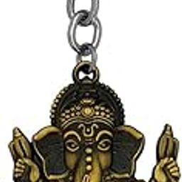 Hindu God of Beginnings Lord Shree Ganesh Shiva' Son Locket With Chain Green Zinc Metal 00 Keychain And Keyring Gift For Men And Women-22