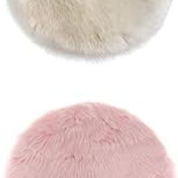 UJEAVETTE 2pc Faux Fur Seat Cushion Pad Artificial Sheepskin Mat-image-26