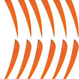 LOSA 12pcs 3inch Archery Arrow Turkey quills Fletchings Vanes Orange-17
