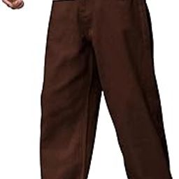 Men's Loose Fit Brown Denim Jeans Casual Streetwear Baggy Style with Pockets-image-28
