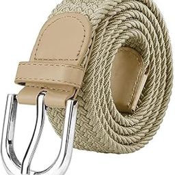 Men Women Stylish Stretchable Polyester Blend Belt Free Size Fit on Upto 34inch Waist Elastic Belt--image-4