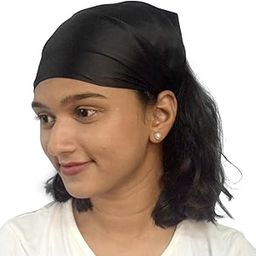 CURLY CHARMY Women Satin Pineapple Protector| Elegant Plain Pineapple Keeper for Curly Hair| A Stylish Solution for Preserving and Enhancing Your Gorgeous Curls 1Pcs (Into the Night)-image-18