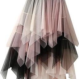 Tulle Skirts for Women MIDI Long Mesh Layered Dress Elastic Waist Tutu Skirt Pink White|Clothing, Shoes & Accessories | Womens Clothing | Skirts|1 Women'S Tulle Skirt-image-37