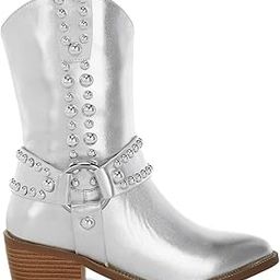 Studded Harness Detail Boots-35