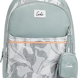ZURI School Backpack for Girls |19 In-36 Ltr with Three Compartments, Side Pockets and Light Weight with Padded Shoulders |Best for Books,Stationery,Lunch Box & Essentials - Grey-image-92