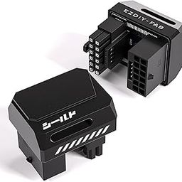EZDIY-FAB Shield Series PCIe 5.0 12VHPWR 12+4 Pin 180 Degree Right Angle Connector Power Conversion Adapter GPU Power Connector for Graphics Card Compatible with RTX3090Ti,4070Ti,4080,4090 Reverse-15
