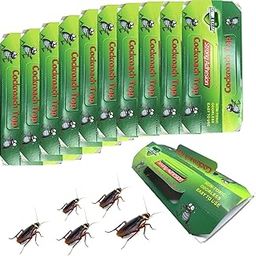WebWares 10pcs Cockroach Trap Roach Killer, Cockroach Traps with Bait, Sticky Pest Control Trap, Cockroach Killer Traps for Insects Pack of 10-picture-17
