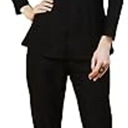 Solid Foil Mirror Embroidered Straight Fit Shirt with Pant - Black-image-2