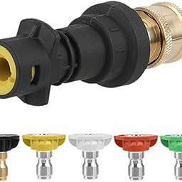 CALANDIS™ Pressure Washer Adapter Car Washing Quick Connect Good Sealing Cleaning Tool 5 Nozzle Set | Pressure Washers | Outdoor Power Equipment | Yard, Garden & Outdoor Living-image-4