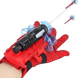 KIDZ PLAY ZONE Spider Web Shooters Toys Hero Launcher Wrist Toy Set Best Kids Toy, Spider Web Shooters with Real Gift for Kids, Sticky Wall Soft Bomb Funny Children's Educational Toys (1, Red)-1