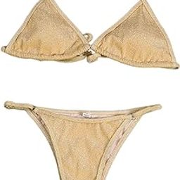 Women Adorable Swimsuit Push Up Bras Bikini Set Bathing Suit Beachwear Swimwear Golden XL-image-95