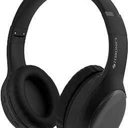 ZEBRONICS Thunder Max Bluetooth Over Ear Headphone with 120*Hrs Playback, 3 EQ Modes, 40mm Bass Driver, Fast Charging, ENC, Gaming Mode, Dual Pairing, BT v5.4, AUX, Metallic Finish (Black)-7