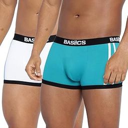 BASIICS Men's Body Boost Striped Trunk (Pack of 2) Teal, White-image-73