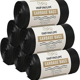 INFINIUM Garbage Bags | Medium | 180 Count | 30 Bags X 6 Rolls | 19 X 21 Inches | For Dry & Wet Waste | Black-image-74