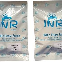 INR Pets Farm Fresh Timothy Hay Treats Sticks Combo Pack (1+1) for Rabbits, Guinea Pigs, Hamsters, and Small Pets – Net Weight 250g-image-56