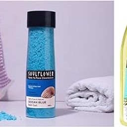 Soulflower Ocean Blue Bath Salt-Pure & Natural Sea Salt Tea Tree Hair Oil-image-37