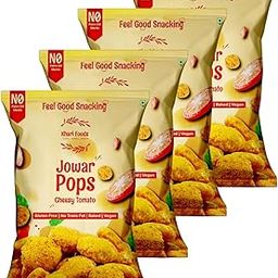 Khari Foods Jowar Pops, Cheese Tomato Flavoured, No Palm Oil, No Maida, Millet Goodness, Fibre Rich, Zero Cholestrol, Baked Gluten Free Vegan Snacks for Kids, Adults (50g x 4)-image-17