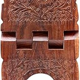 Book Reading Stand |Wooden Brown Rehal Handmade |Handcrafted Sheesham Premium Geeta/Quran/Bible/Ramayana Holy Book Stand(Size = 30.4 cm x 14.8 cm x 2.8 cm,12-inch) (Rehal takai)-picture-27