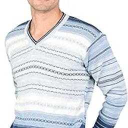 Men Woolen V-Neck Self Design Printed Pullover Heavy Rainbow Fabric Winter Wear 100% Pure Wool Cardigan for Men Long Coaty Fully Warm Heavy Pullover Cardigans Free Sizes-image-56