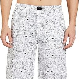 Men Cotton Boxy Fit Abstract Print Lounge Wear Regular Boxer-image-2
