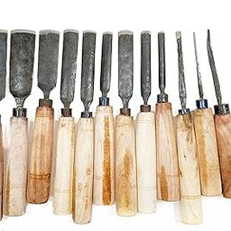 MRTSL, Premium Wood Handle Round Edge Carbon Steel Woodworking Chisel Set (12 Pcs) 2in to 0.3in-image-38