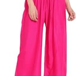 Women Cotton Regular Fit Full Length Plain Color Palazzo-image-81