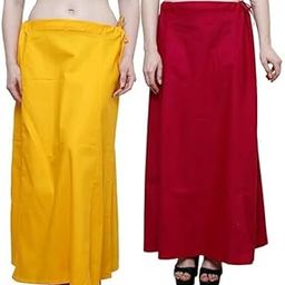 NFDs Womens Cotton Inskirt Saree Petticoats Combo of 2, Solid Plain Size 2XL with 8 Gathered Parts-image-80