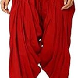 Woman's Plain Loose Fit Patiala Salwar - Cotton Patiala Pants - Free Size (Multicolour)-picture-11