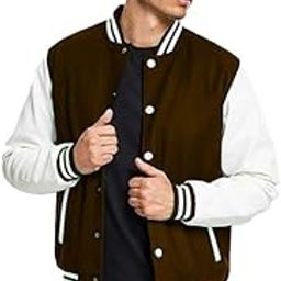 Cotton Blend Standard Length Lightweight Stylish Varsity Jacket For men-image-71