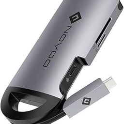 8 in 1 Pocket Friendly 3 USB 3.0 Ports, SD/TF Card Reader, 1000M Ethernet USB C Power Delivery PD 60W HDMI 4K Adapter (Space Grey, NVHUBCXGY8PLX-US)-31