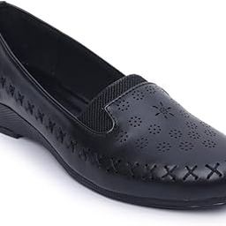 Women Perforations Detailed Wedge Heeled Moccasin Loafers-picture-1