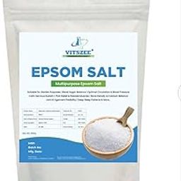 VITSZEE Epsom Salt (Magnesium Sulphate| Magnesium Sulfate)- Muscle Relief, Relieves Aches & Pain | Bath and Feet Soak | Plant Growth & Plant Nutrient (Epsom Salt, 900 gm)-image-30