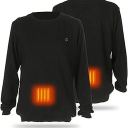 Decdeal Heated Underwear Washable Electric Thermal Heating Long Sleeve T Shirt Insulated Heating Underwear-image-2