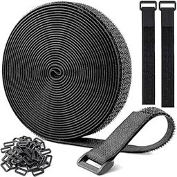 Velkori Luggage Straps | Belts to Keep Your Suitcase Secure While Traveling Reusable Fastening Cable Straps| Versatile Black Hook and Loop Ties for Superior Cable and Cord-17
