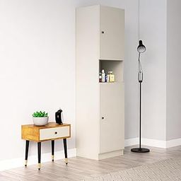 Bniture Wooden Almirah for Clothes, Door for Bedroom, 2 Door Wardrobe for Living Room & Hanging Space 3 Year Warranty (Frosty White)-image-40